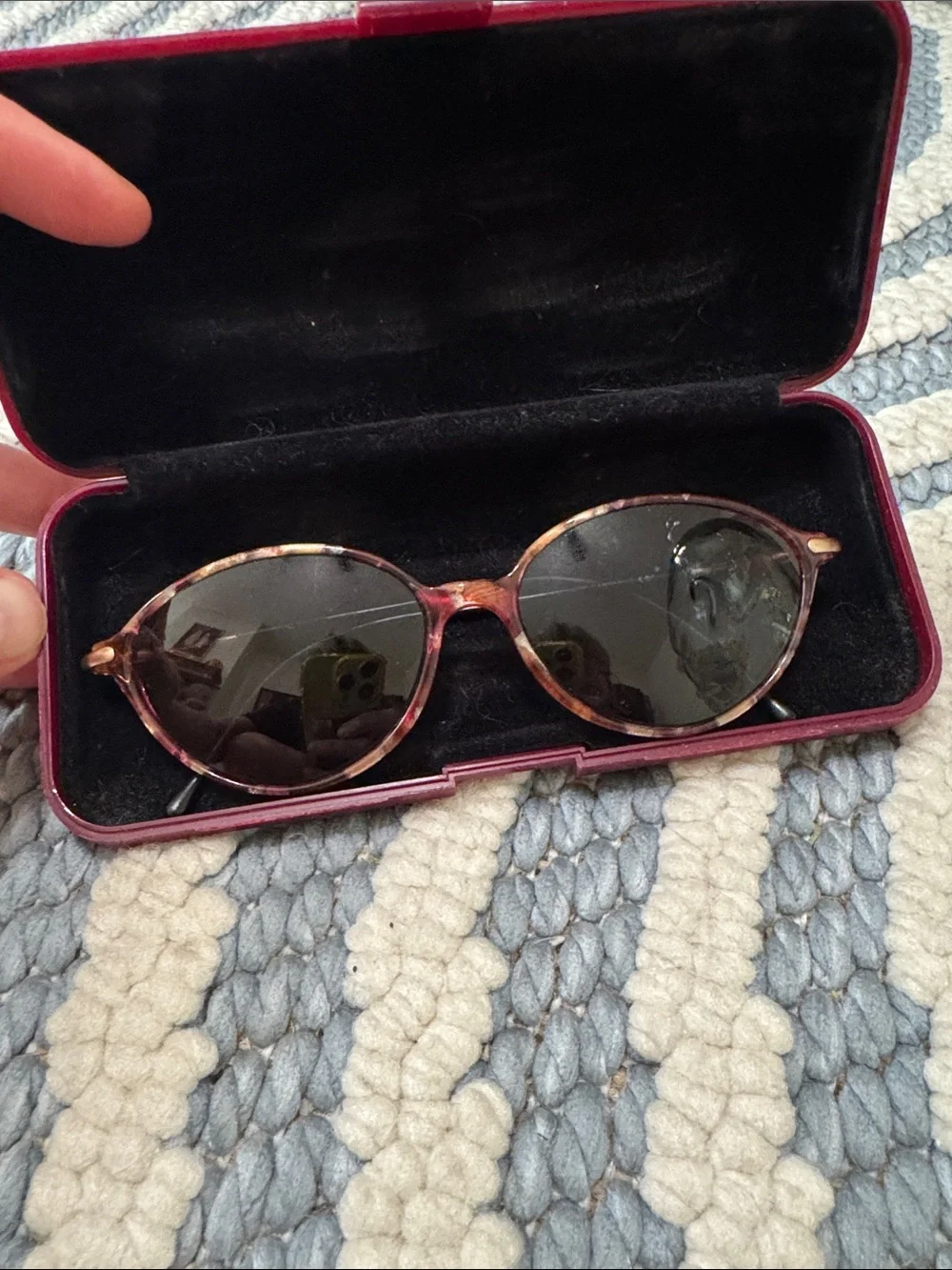 Vintage 90s Made in France Oval Tortoise Eyeglass Frames